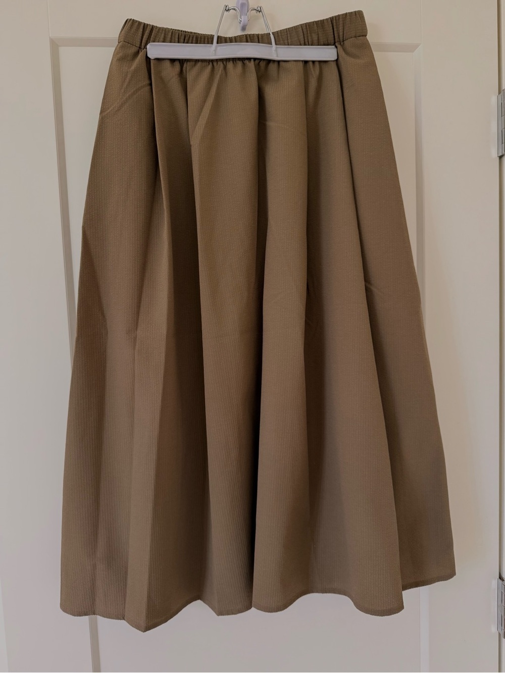Muji Brown A-line Midi Skirt Taupe Brown Size Medium